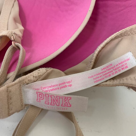 PINK Wear Everywhere Push-up Bra Beige Size 34C - Picture 6 of 7